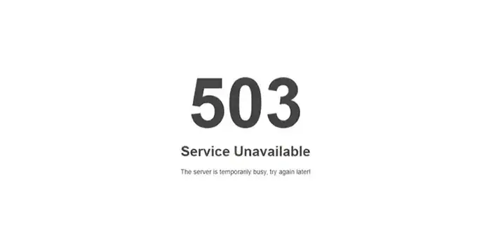 503 Service Unavailable Hatasi Ne Demek Cozumu