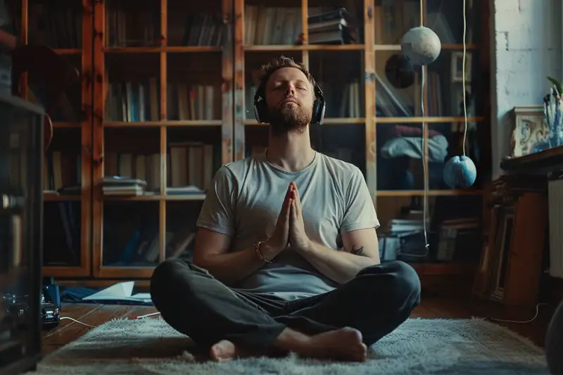 Meditasyon Yapan Genc Adam